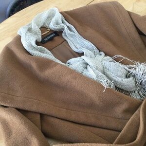 Ellen Tracy Brown Sugar Wrap Wool Coat…Classy and Comfortable